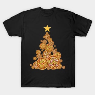 Pizza Christmas Tree, Funny Pizza Lover Christmas Dinner T-Shirt